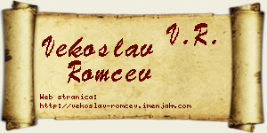 Vekoslav Romčev vizit kartica